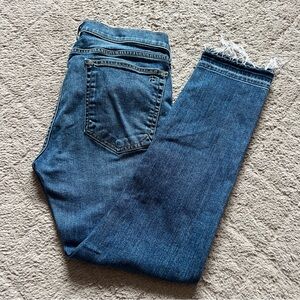 Rag &‎ Bone Dre Capri Frayed Hem Denim Jeans Women’s Size 29